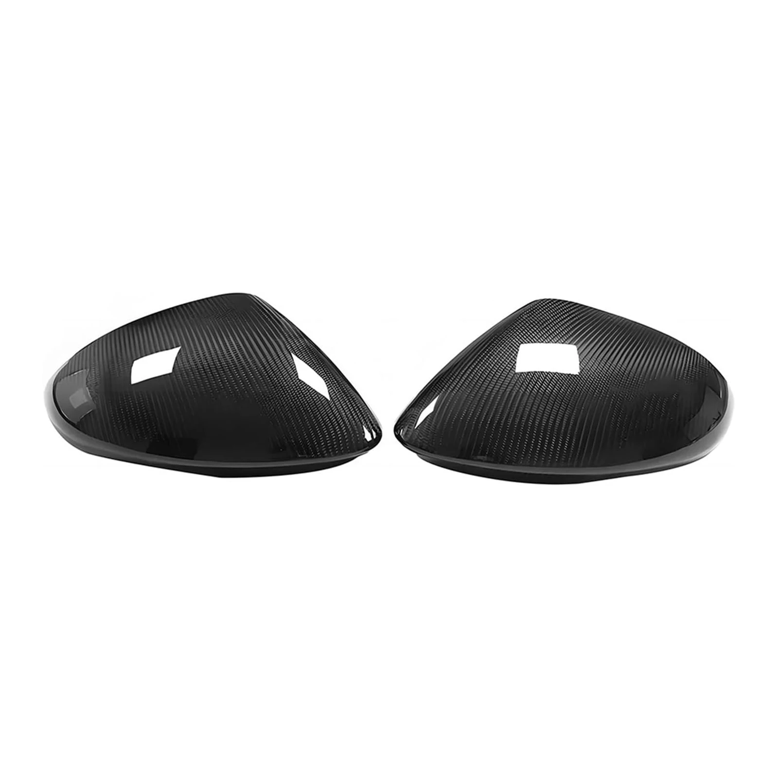 Carbon Fiber Side View Mirror Cover Caps Compatible for Alfa Romeo Giulia 2016- 2PCS L+R Side Stick on Mirror Caps