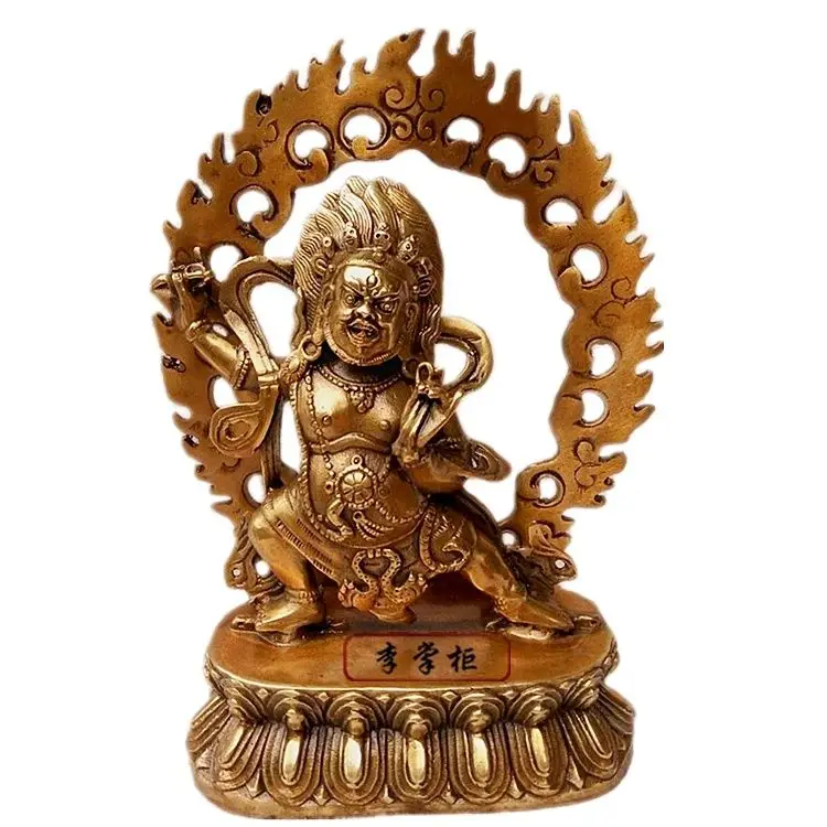 

Tibetan Tantra Buddha Statue Vajrayana Bodhisattva Protector Bronze Statue Pure Copper 21CM