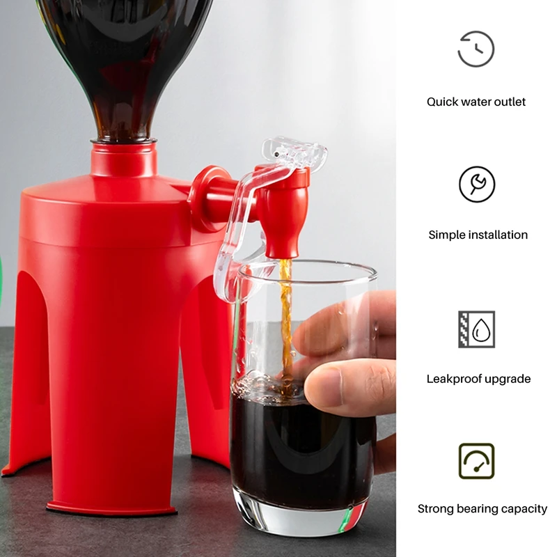 AD-Soda Dispenser Fizz Dispenser Drink Dispenser Water Dispenser Party Cola Sprite, Red