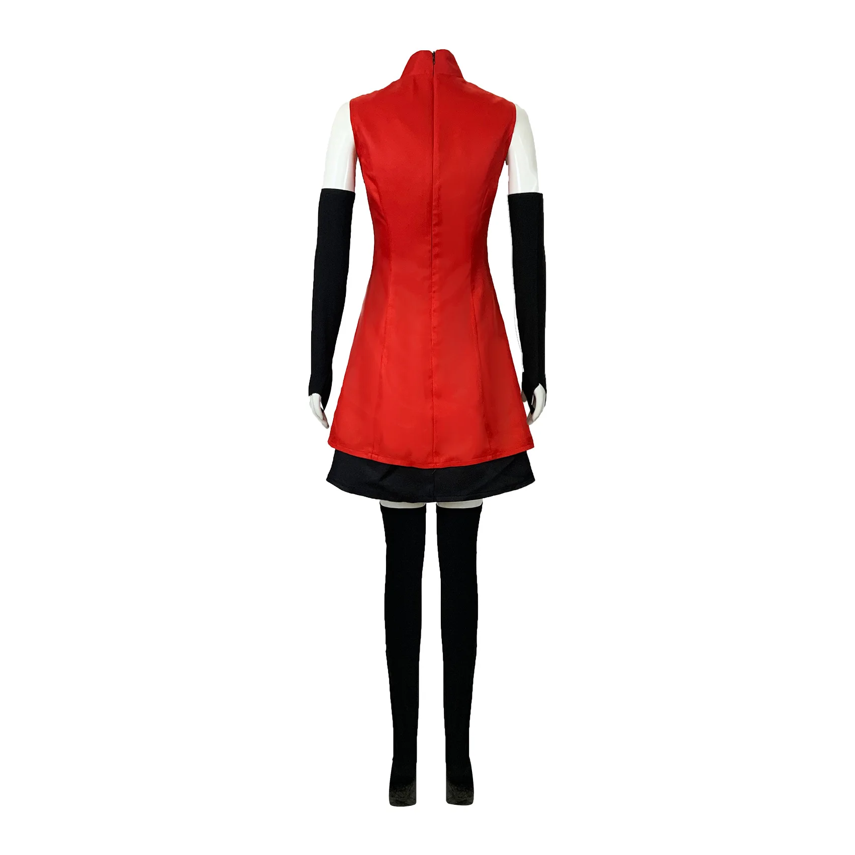 Anime Hazbin Morningstar Cosplay Costume Hotel Turtleneck Red Dress Fight Demon Suit Halloween Carnival Party Clothes for Women