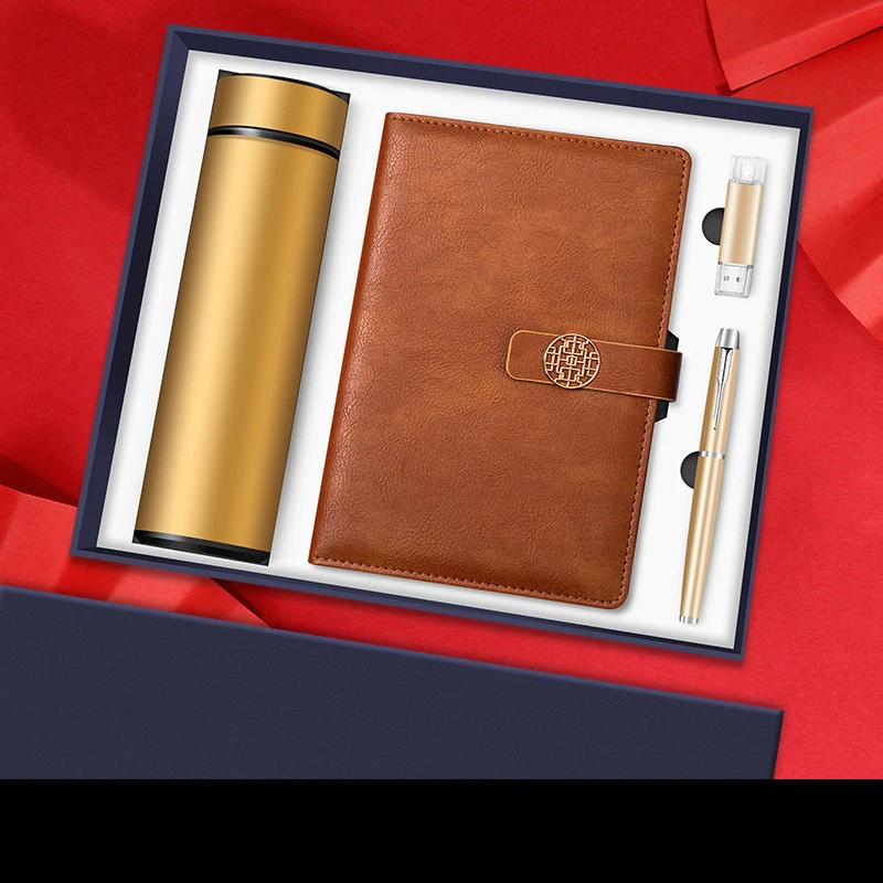 2025customized.Custom PU-Leder-Stil Notebook-Box Business Meeting Record Exhibitions Souvenir mit Custom