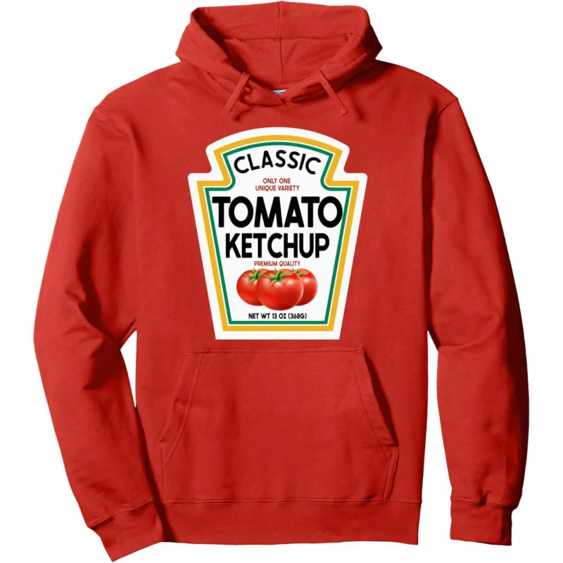 Red Ketchup DIY Costume Matching Couples Groups Halloween Pullover Hoodie