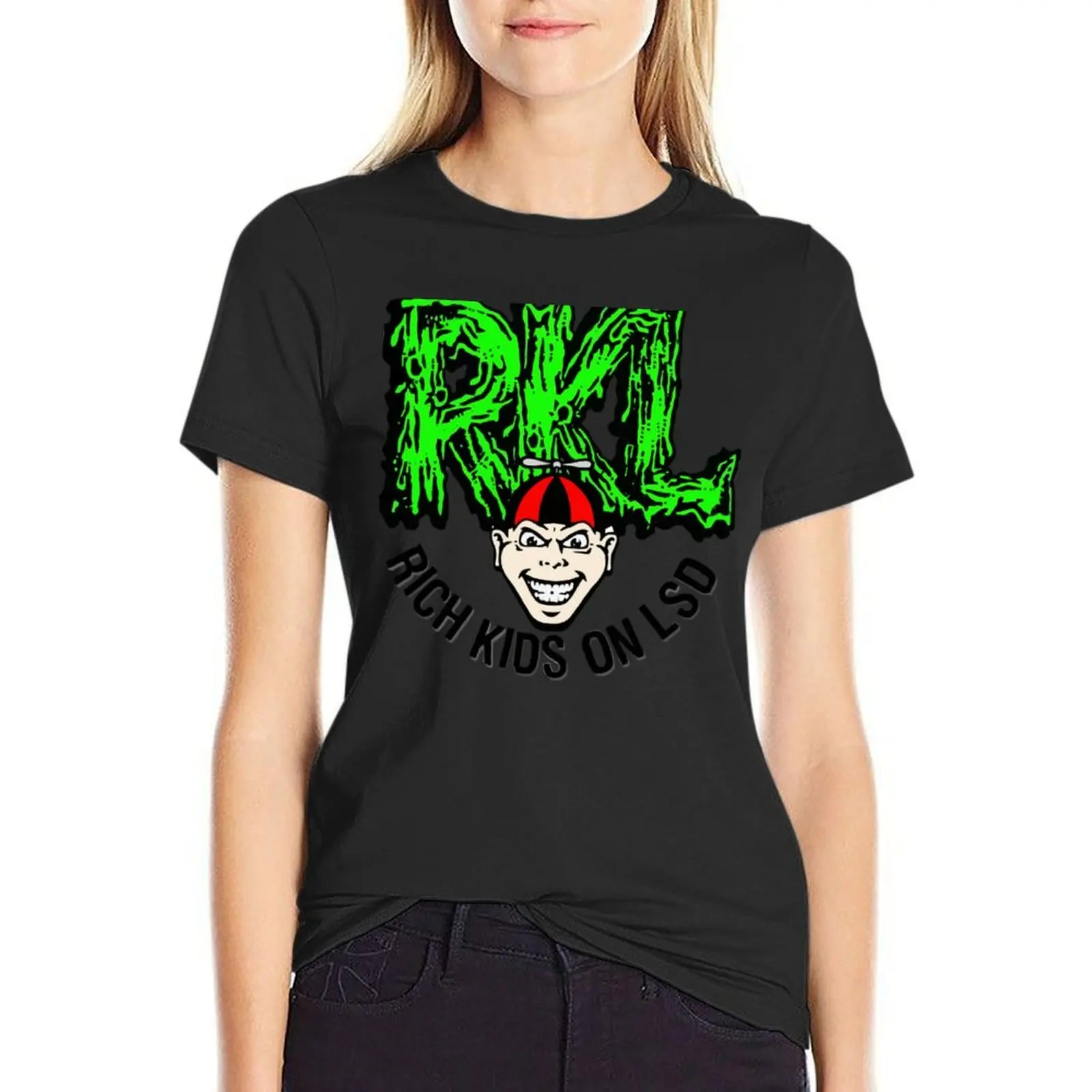 

Rich Kids On LSD, RKL Smile Essential T-Shirt vintage clothes oversized lady clothes vintage plain t shirts for Women