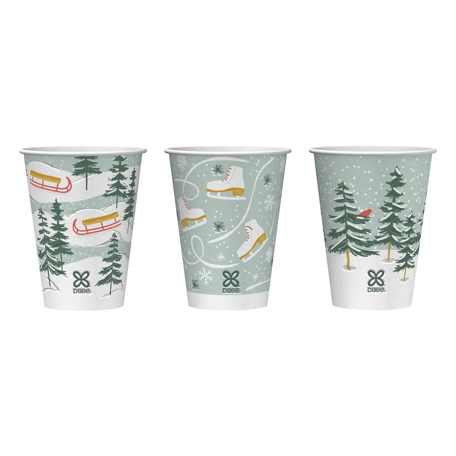 PerfecTouch (5342DX94) 12 oz Insulated Paper Hot Coffee Cups, Limited Edition Holiday Cups in Winter Fun Designs, 500 Co