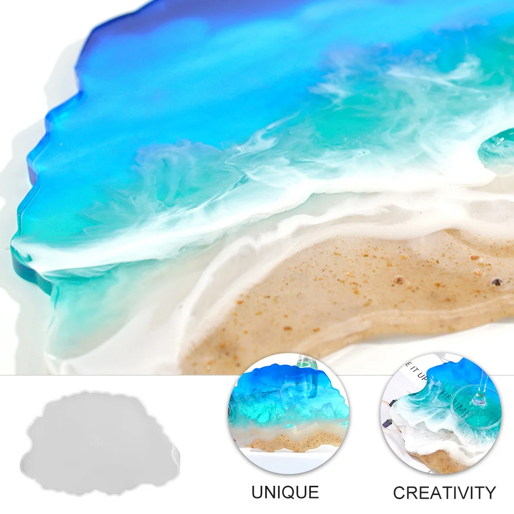 

Crystal Epoxy Tray Mold Silicone Diy Tools Jewelry Making High Transparency Flexible Storage Plate Mould Creative Resin