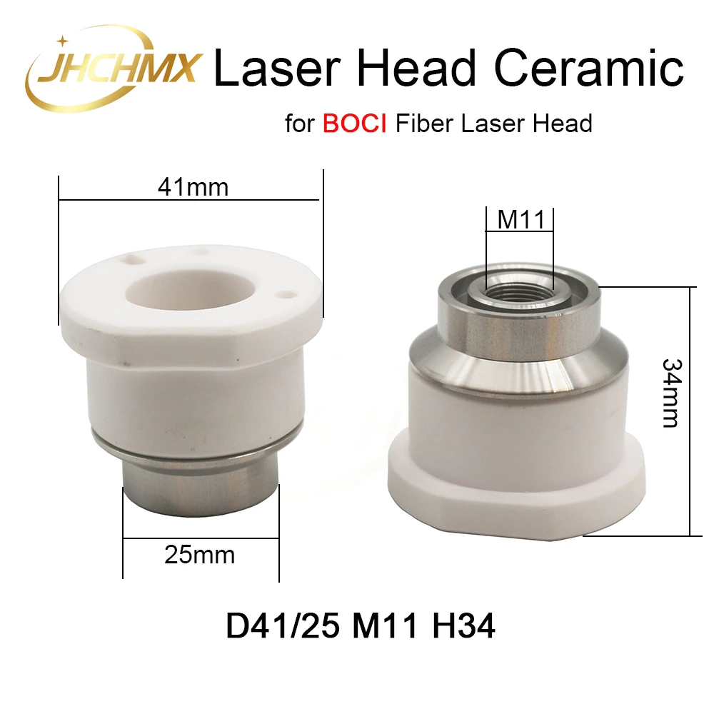 JHCHMX Laser Ceramic Ring BOCI Nozzles Holder D41 M11 Original For Laser Cutting Head BLT310 BLT421S BLT6102H Parts