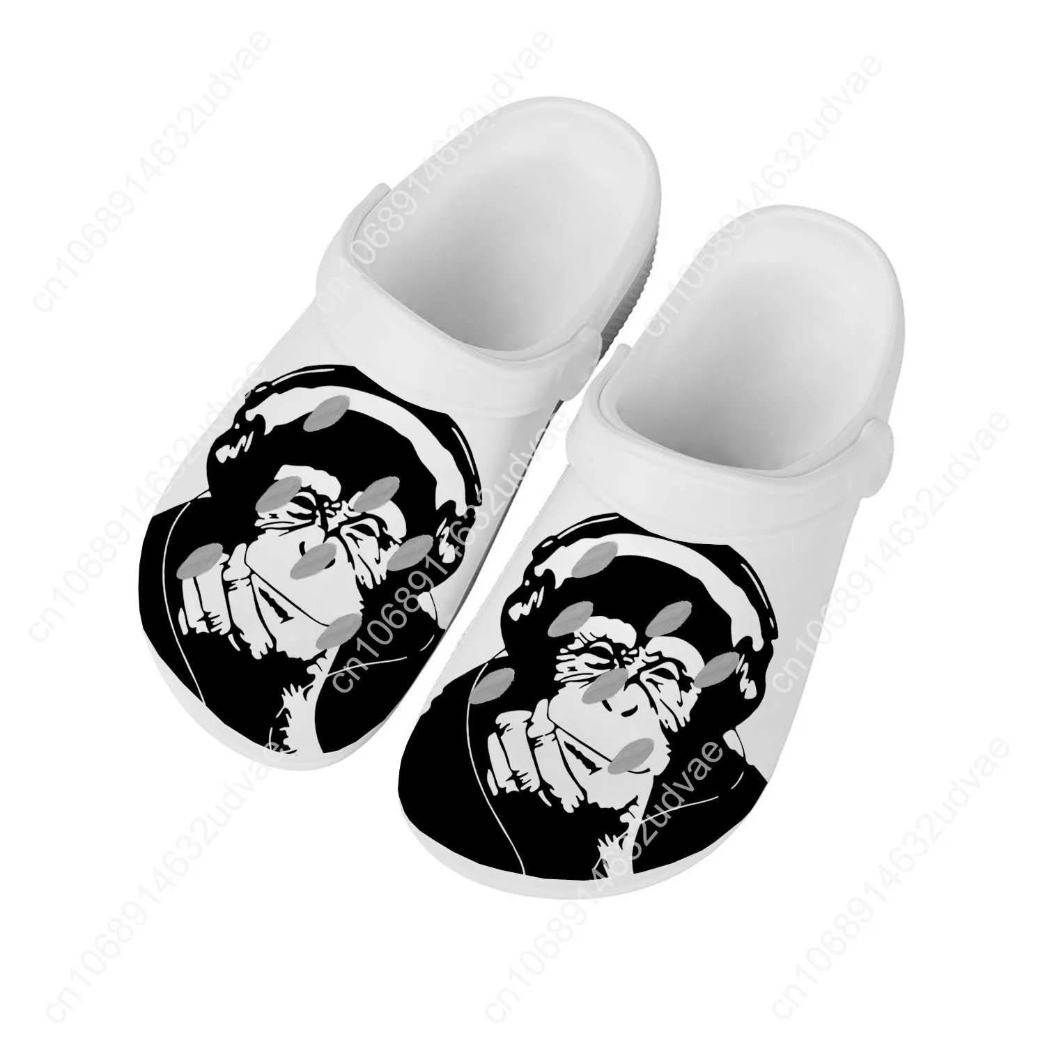 

Сандалии Banksy Thinking шимпанзе для мужчин и женщин, модная подростковая обувь для воды, садовые дышащие удобные пляжные летние тапочки на заказ