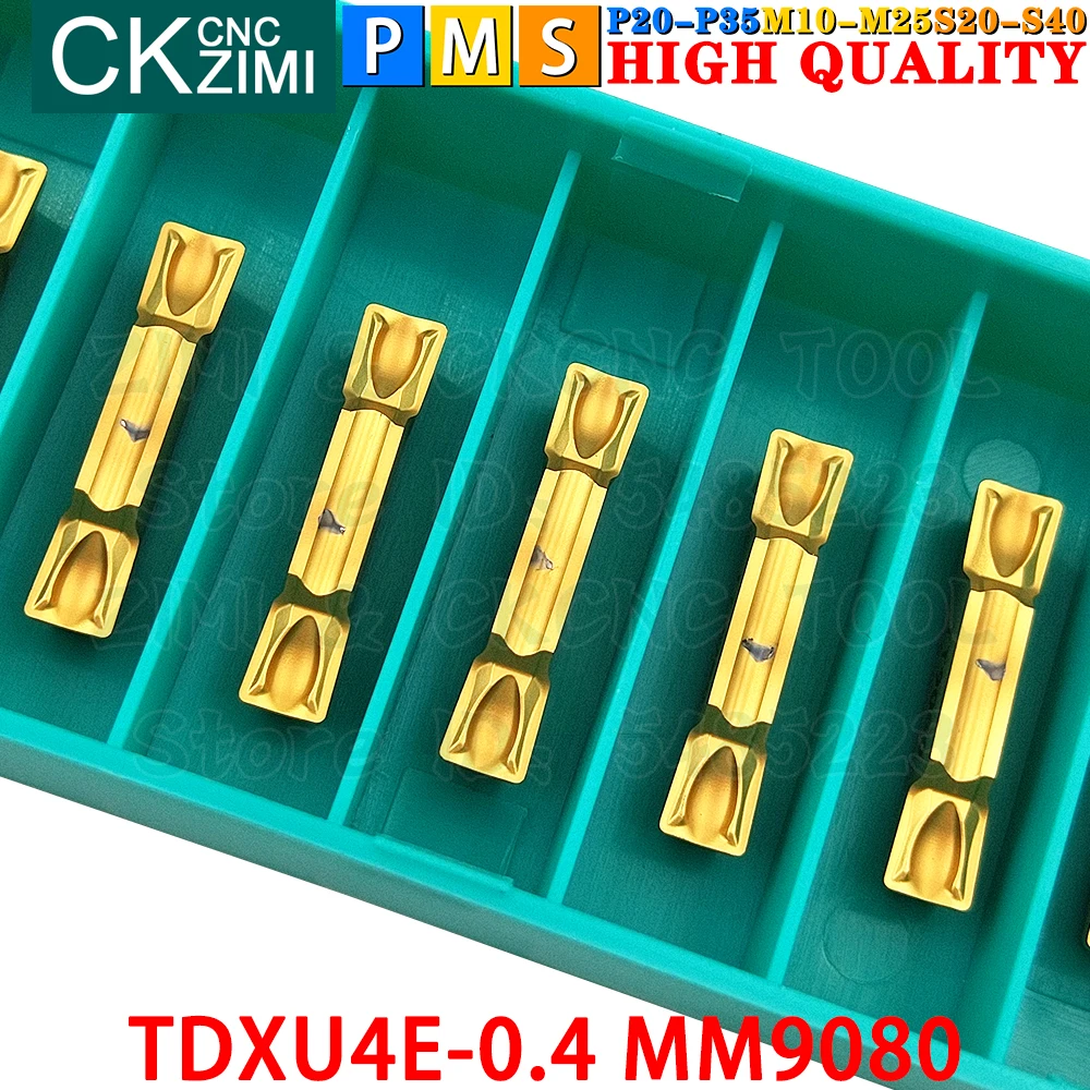 TDXU4E-0.4 MM9080 TDXU4E 0.4 Carbide Inserts Cutting Grooving Inserts Tools TDXU CNC Parting Metal Lathe Milling Turning Tools