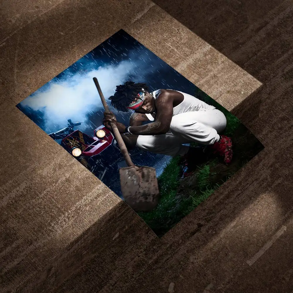 ملصق K-Kodak Black Just Getting Start ملصق فني ذاتي اللصق مقاوم للماء لغرفة بار القهوة #2