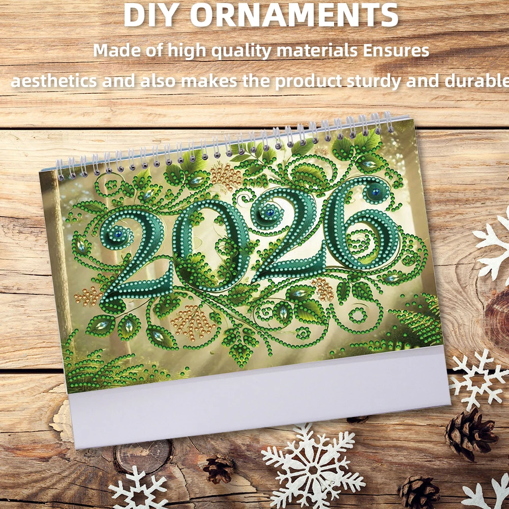 

2026 Calendar DIY Diamond Painting Art Kit Diamond Painting Kit DIY Diamond Art Desk Calendar for Home Office School Scheduling
