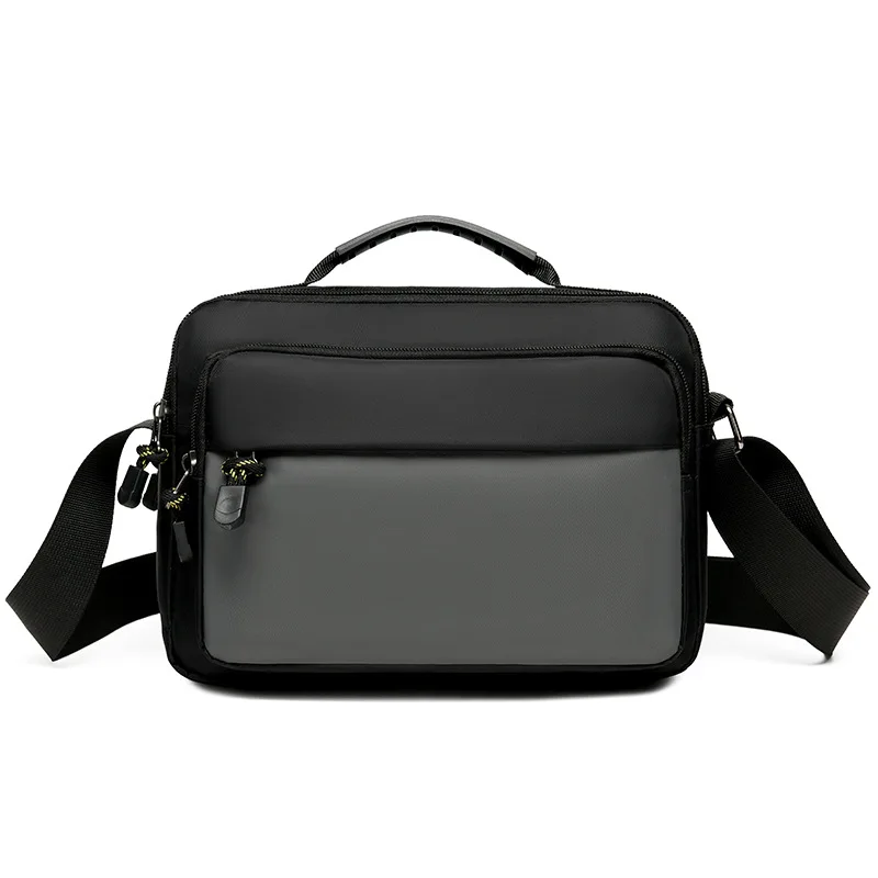

New Business-style Men's Portable Briefcase, Outdoor Casual Single-shoulder Bag, Large Capacity Multi-layer Crossbody Bag