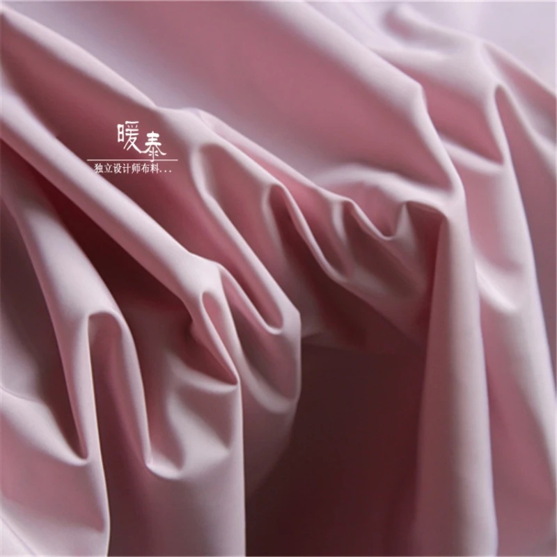 Pink Polyester Fabric for DIY Sewing Waterproof Jacket Handmade Jacket Vest Fashion Clothing Design Cloth By The Meters