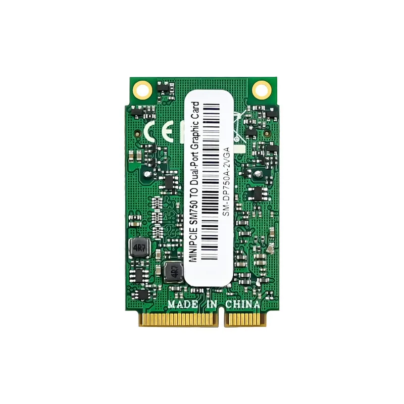 Factory price wholesale Mini PCIE to Dual Port VGA Embedded Image Application Multimedia 2D Graphics Graphics Card SM750