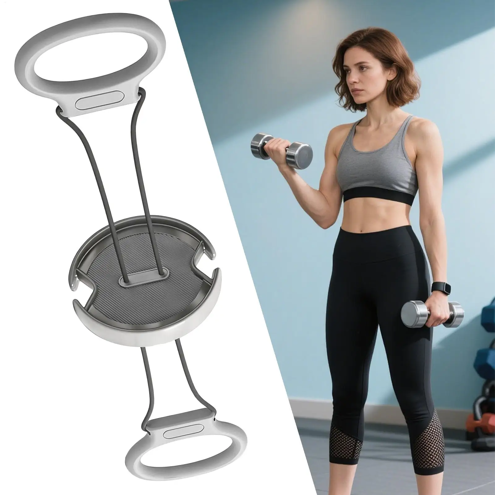 

Chest Trainer Flywheel Rotation Foldable With Anti-Slip Handle Adjustable Arm Muscle Training Exerciser For Gym Home Office