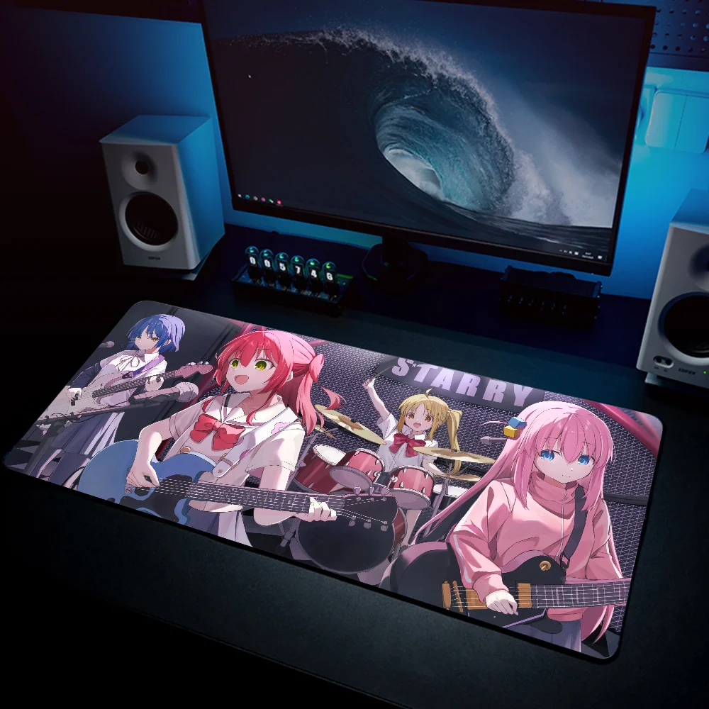 Anime b-Bocchi The Rock  Mousepad Mouse Mat Desk Mat With Pad Gaming Accessories Prime Gaming XXL Keyboard Pad