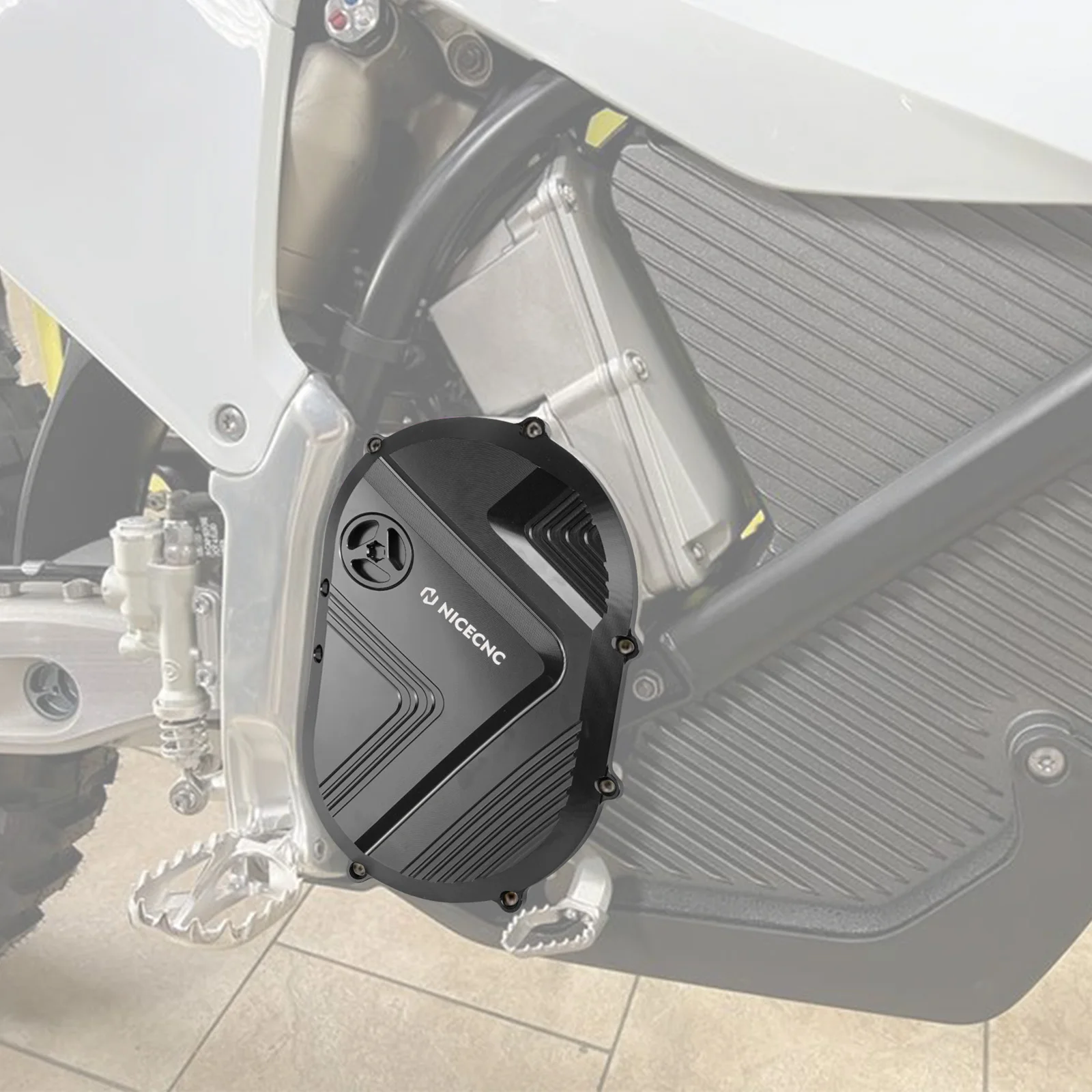 NICECNC For Strak Varg EX Motor Cover Electric Dirt Bike Enlarged Right Side Motor Guard Aluminum For STARK VARG MX 2025 2024