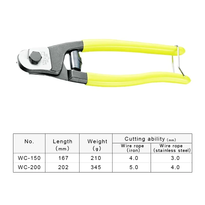 

Tsunoda WC-150 WC-200 6-inch/8-inch wire rope cutter Pliers