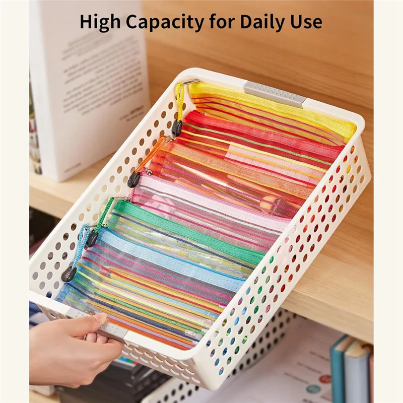 

AD30-120 шт. сетчатая сумка на молнии, 10 цветов, многофункциональные сумки на молнии для организации макияжа, офиса