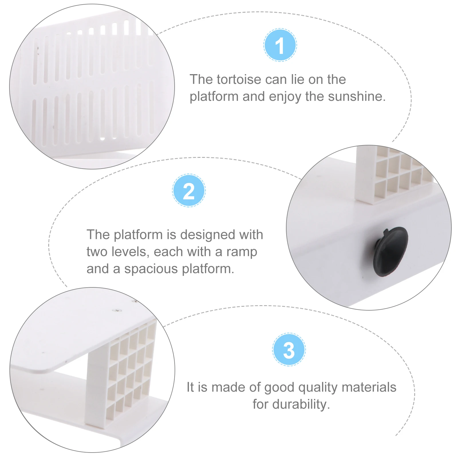 

Turtle Basking Platform Floating Dock Spacious Platform Terrapins ers Aquatic Pets Reptile Dock Plastic Sunbathing Spot
