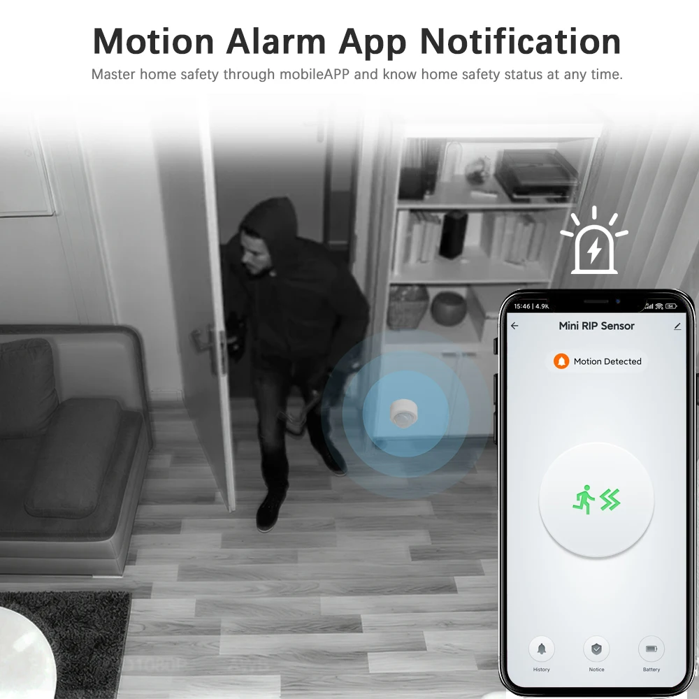 Zigbee PIR Motion Sensor Smart Human Body Movement Wireless Infrared Detector ZigBee Motion Sensor Smart Home Security Alarm