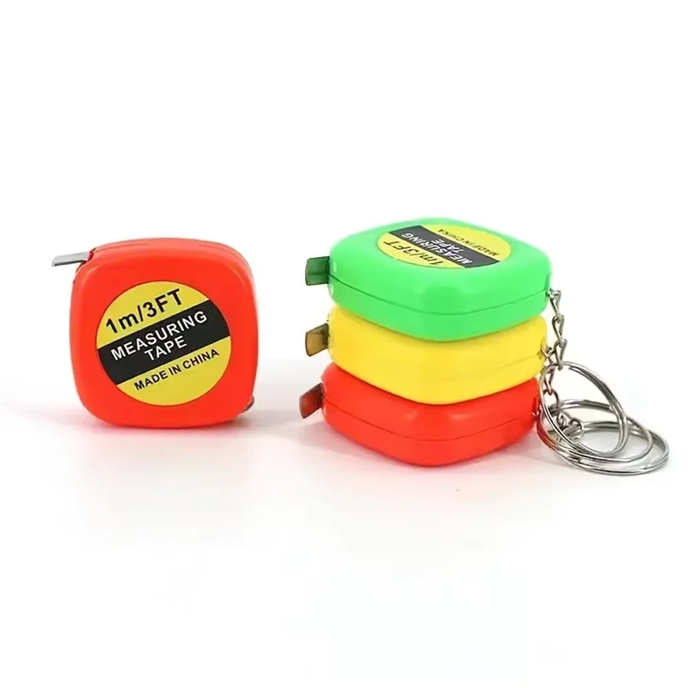 1pcs Mini Portable Sewing Tailor Fabric Ruler Retractable Soft Ruler with Keychain Measurer