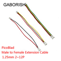 10pcs 1.25mm PicoBlade 2 3 4 ~12Pin Male to Female Housing Connector 1.25mm Extension Wire JST 1.25mm