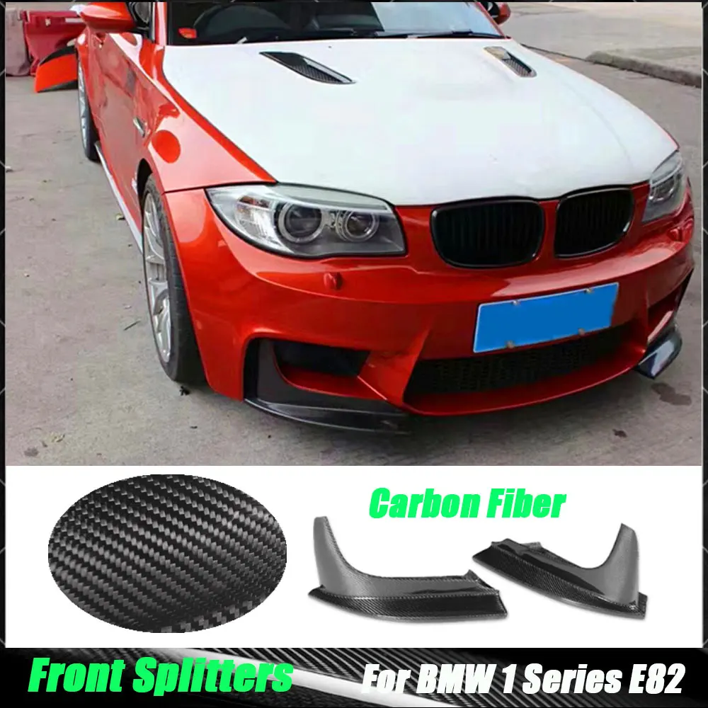 

Для BMW 1 серии E82 1 м купе 2-дверный 2011-2013 передний бампер из углеродного волокна, разделители для губ, фартук, клапаны, кексы, крылышки