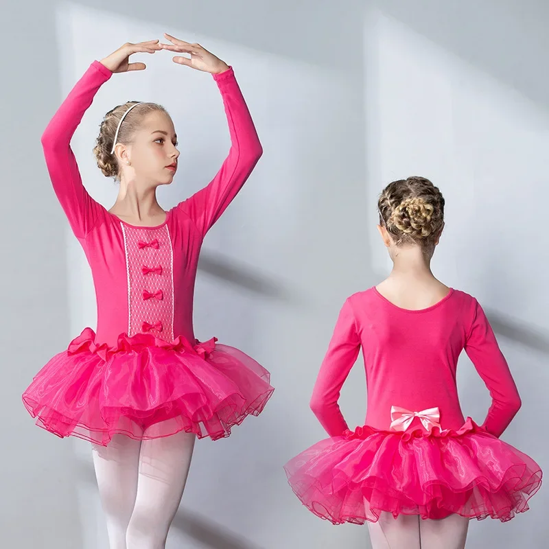 Sommer Mädchen Ballett Trikots Kleid Tutu Vestidos Dance Mädchen Kleidung Gymnastik Kinder Ballett Ausbildung Uniform kinder Kleider
