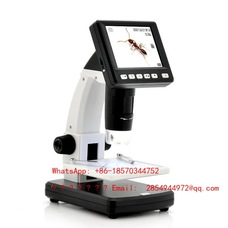 Portable 5 Million Electron Microscope 600x Desktop Magnifying Glass Mainboard Screen Maintenance with Measurement
