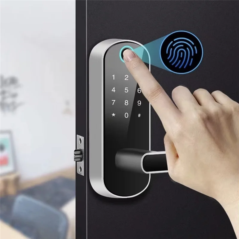 Tuya Wifi Smart Fingerprint Door Lock App Remote Control Keyless WIFI Digital Touchscreen Lock NFC IP67