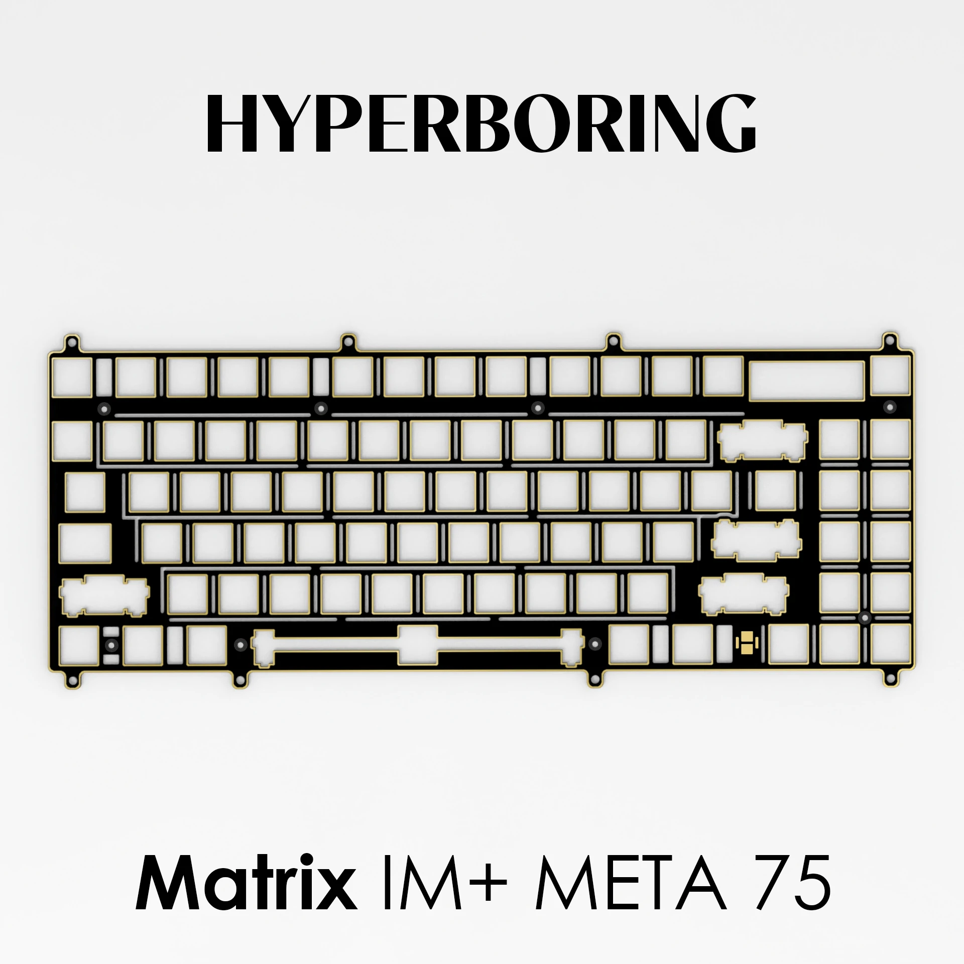 Clavier PC Matrix IM + META 75, plaque en laiton et aluminium FR4