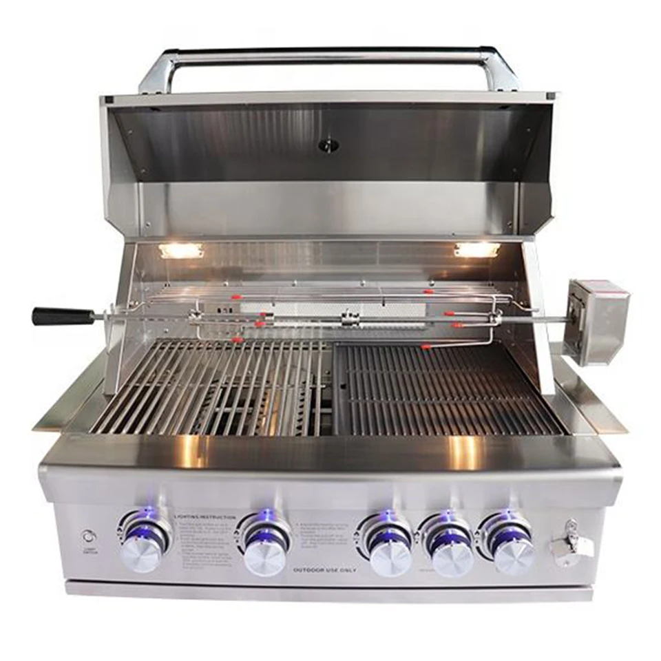 HNS-B4 Outdoor Bbq Gas Grill Gas Chicken Roasting Machine Commercial Barbecue Grill Machine BBQ Cooking Oven