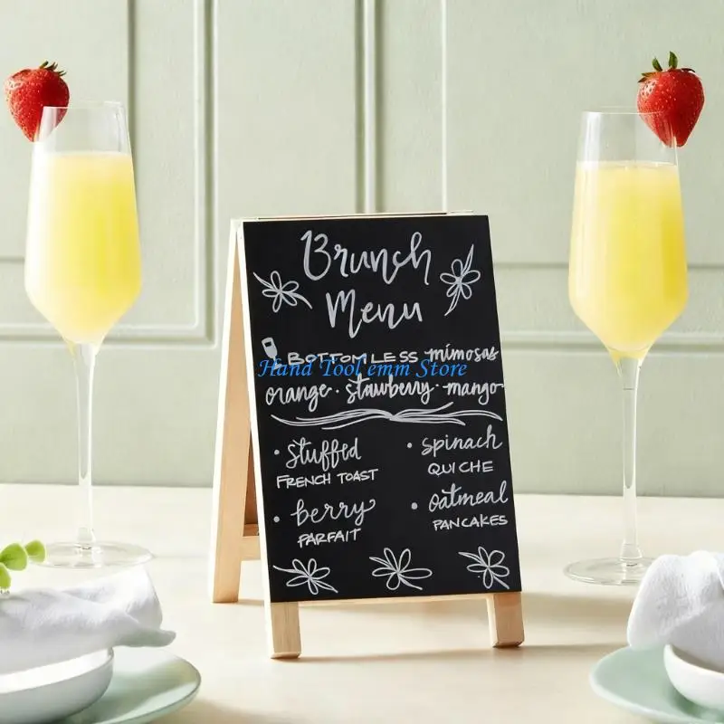 

H37F Quick Folding Double Sided Standing Chalkboards Bulletin Board with Frame