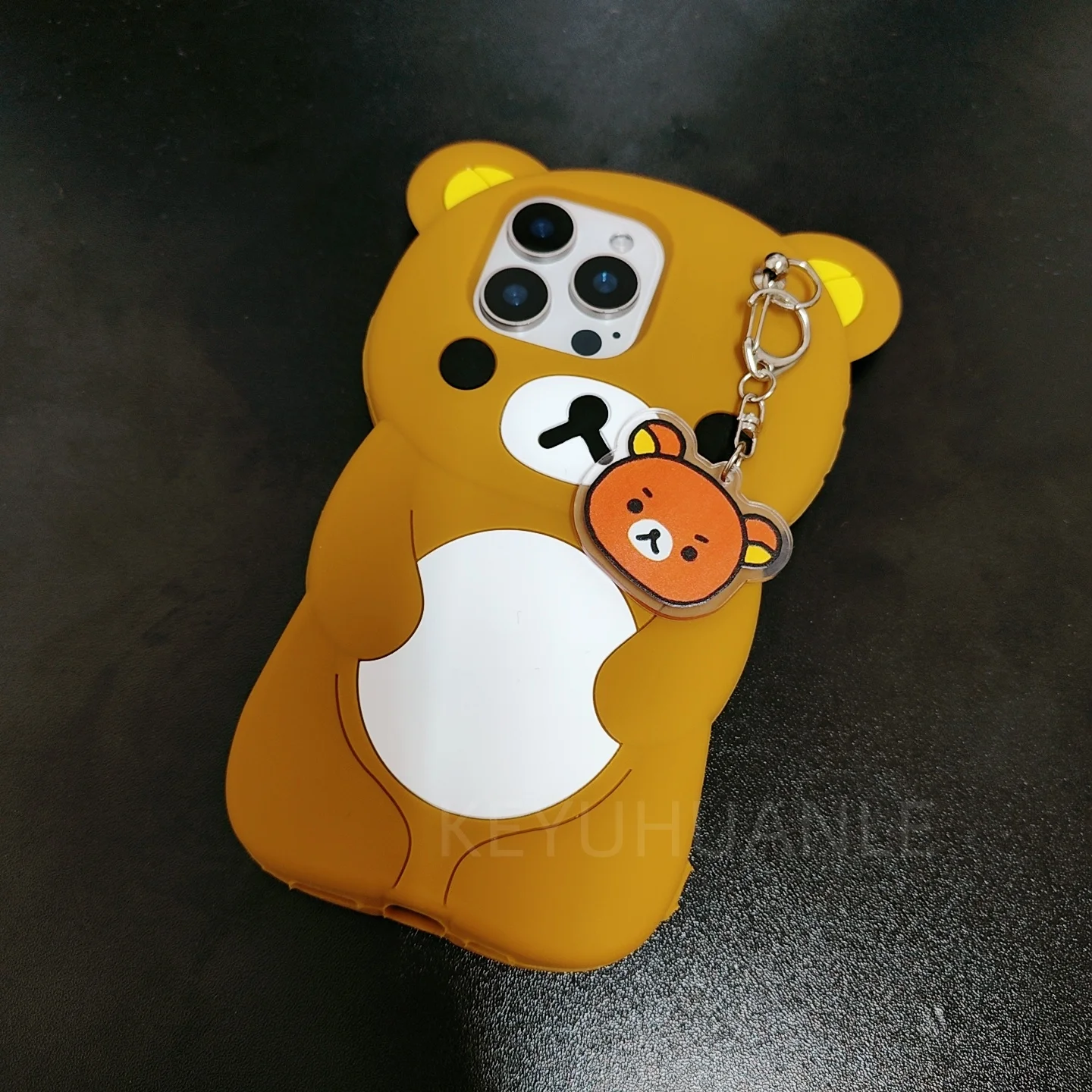 For Samsung Galaxy S25 Ultra S24 S23 Plus S24 Ultra S25Ultra Key Chain Rilakkuma Bear Silicone Soft Cover Case - náhled 6