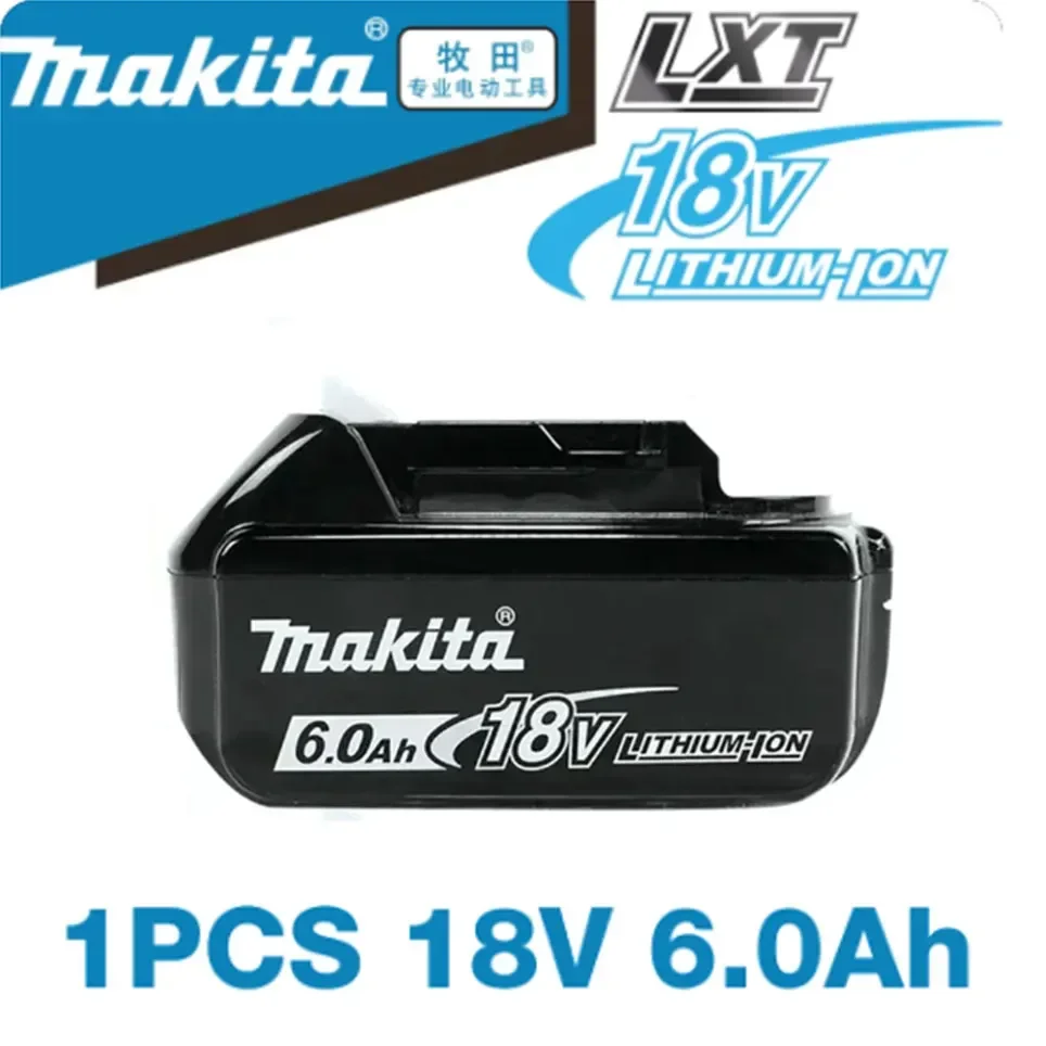 

Original Makita 18V 6A Rechargeable Power Tools Battery 18V makita with LED Li-ion Replacement LXT BL1860B BL1860 BL1850 Charger