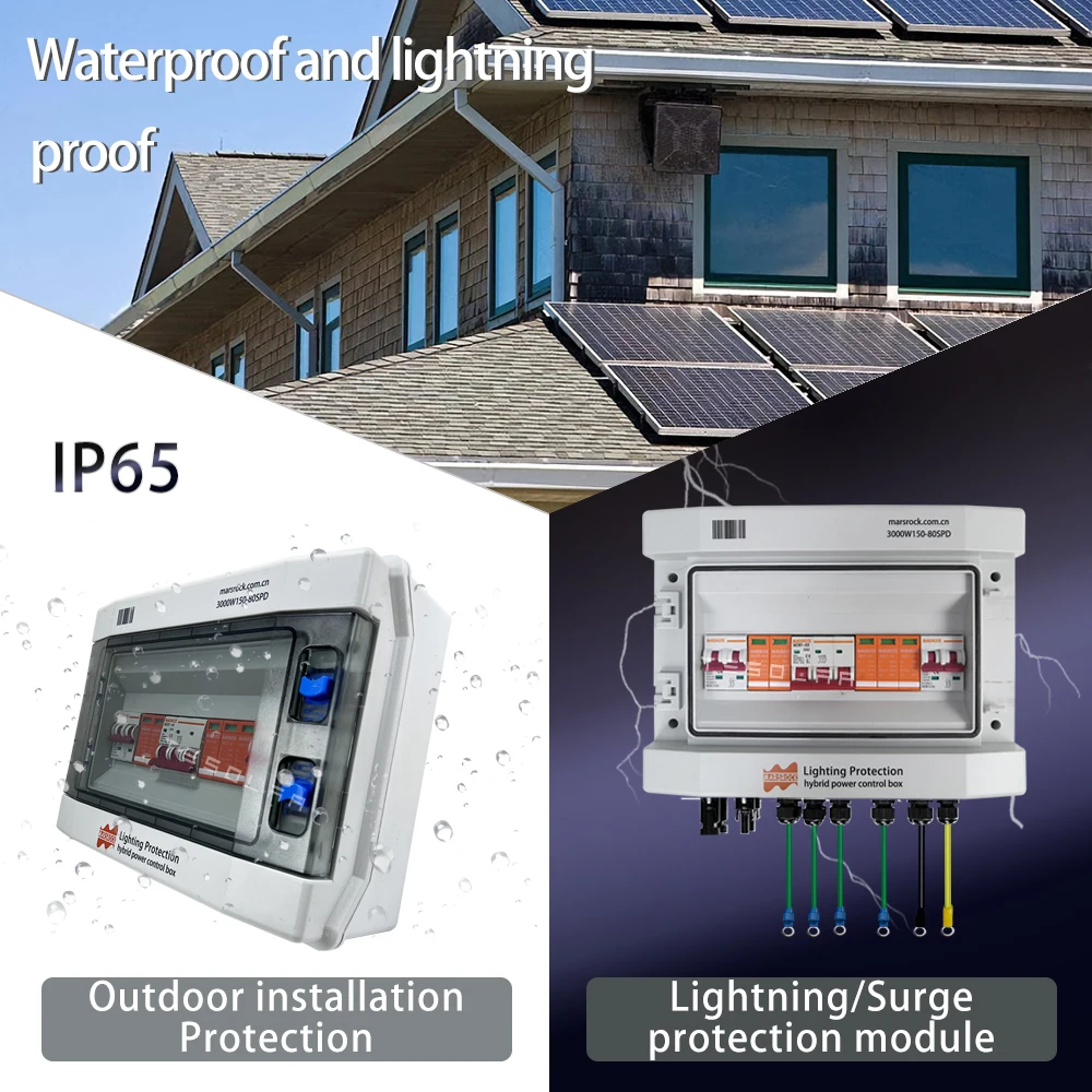 Imagem -05 - Caixa de Distribuição ac com Spd Surge Protection Prendedor Iluminação Vento Solar Hybrid Power Control Box pv dc Combiner