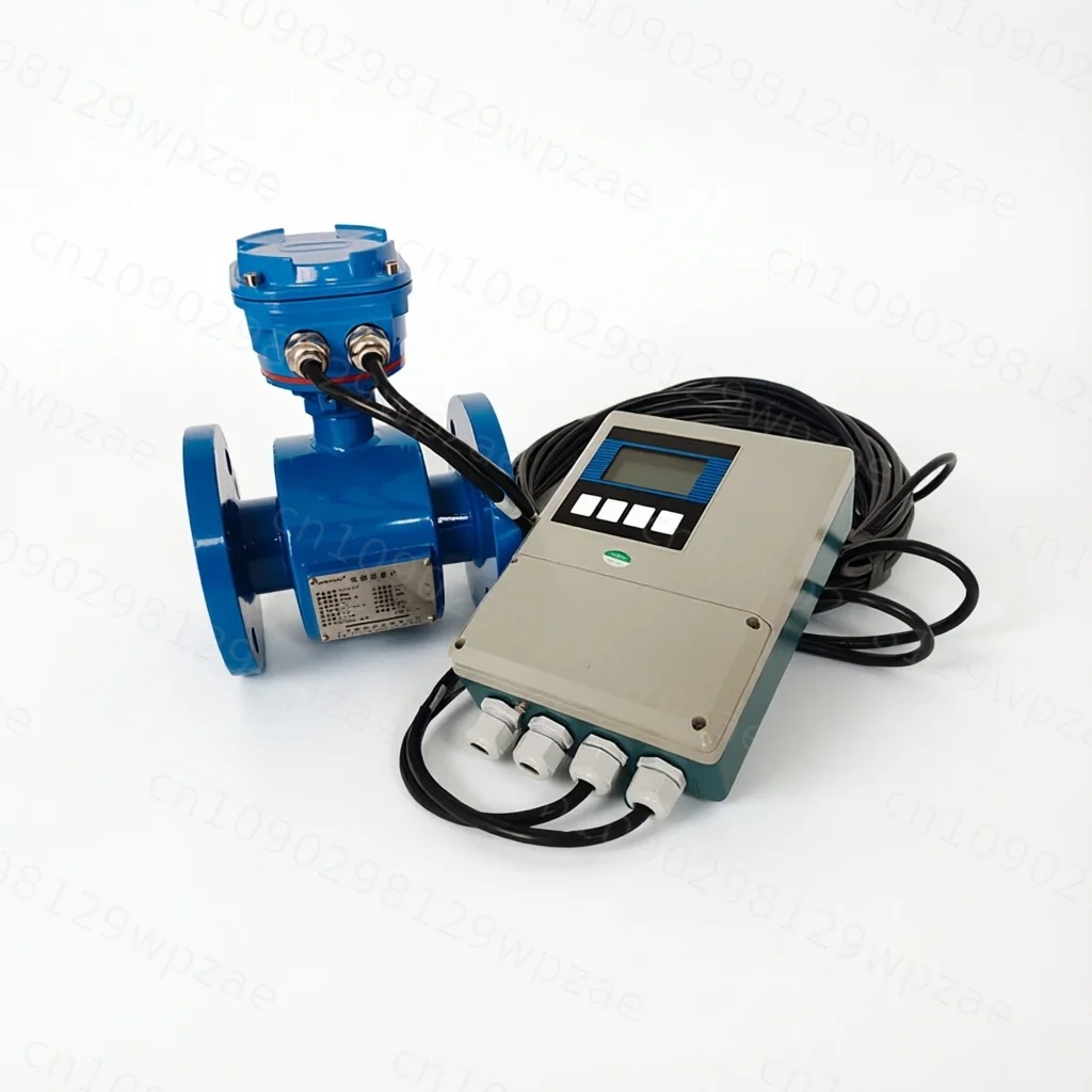 High-Precision Bi-Directional Electromagnetic Flowmeter Liquid Water/Fluid LCD +/-0.05% Accuracy Aluminum Alloy Stainless Steel