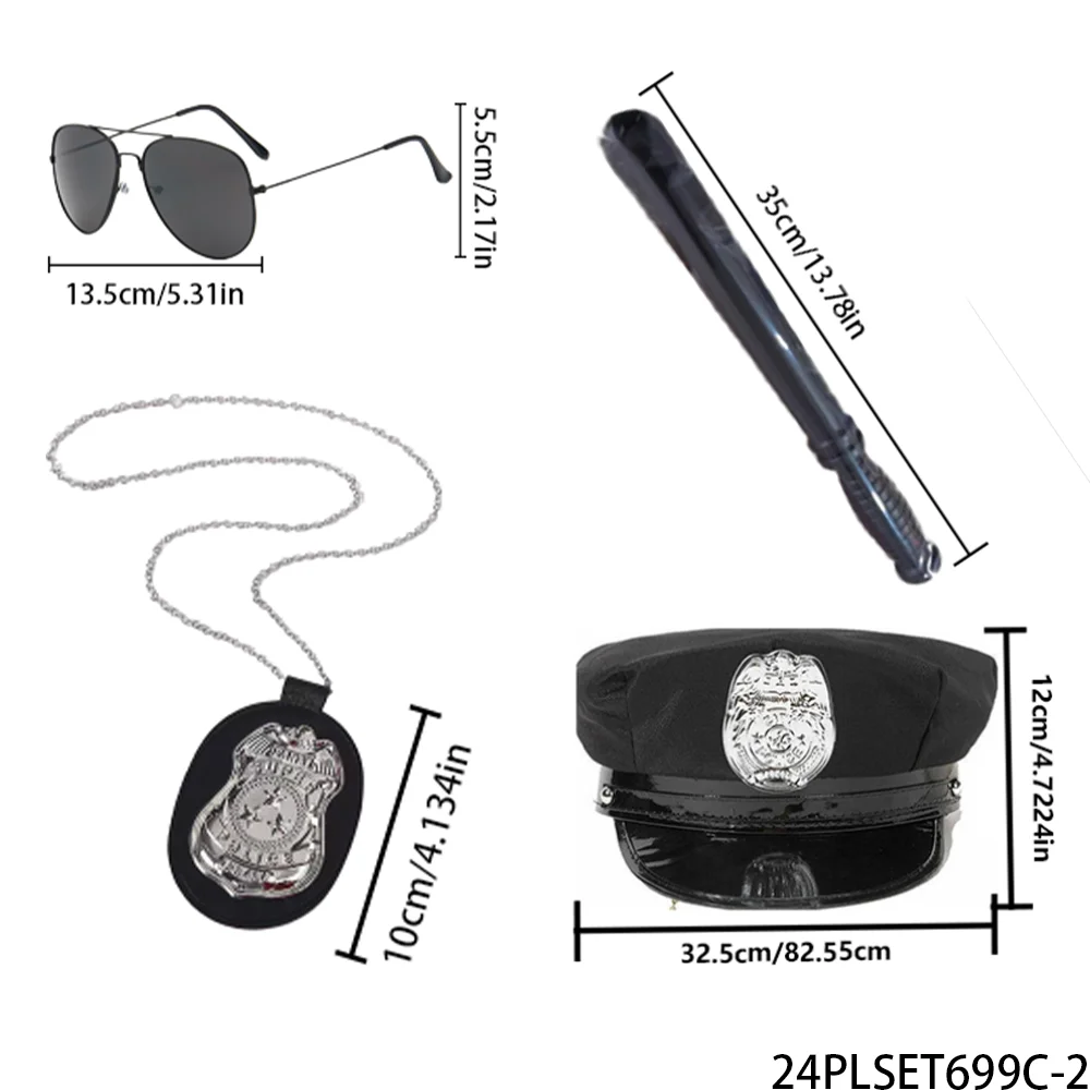 PESENAR Officer Themed Festival Character Costume Accessories