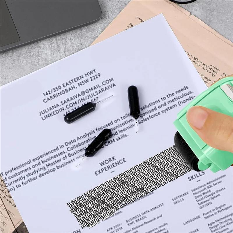 24Pc Ink Refills For Your ID Stamp Roller Refill Ink Confidential Roller Stamp Refill Ink To Cover Personal Mail Address