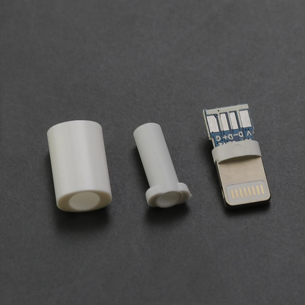 5sets USB For iphone male plug with chip board connector welding 2.6/3.0mm Data OTG line interface DIY data cable adapter parts