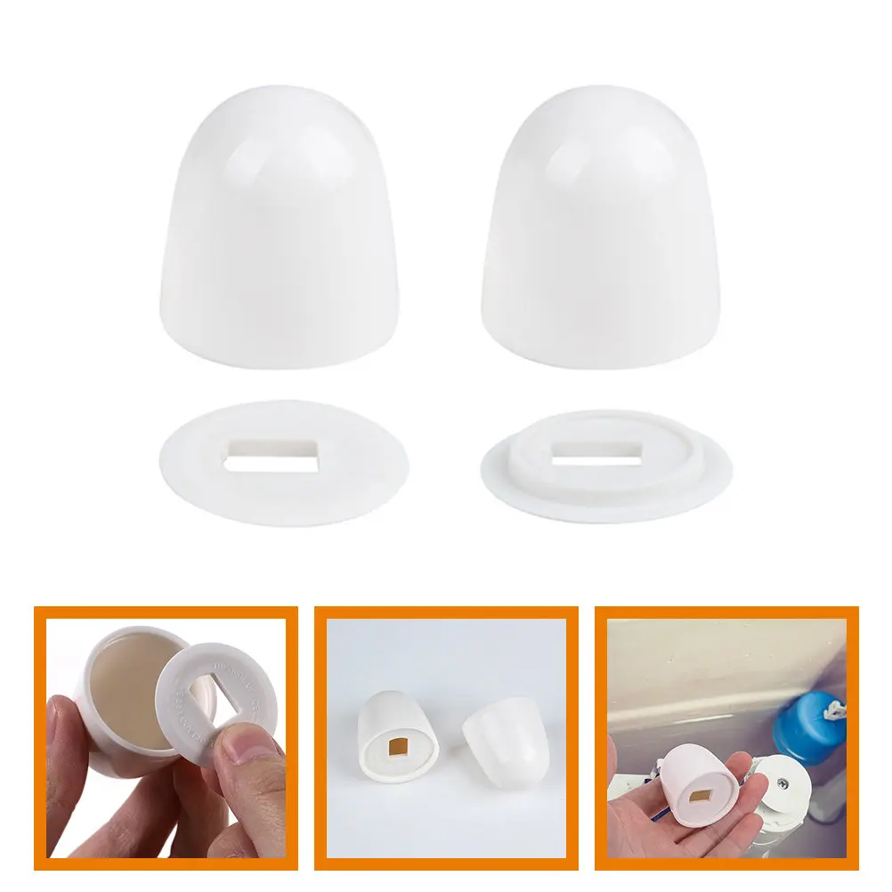 

1Pair Universal Toilet Bolt Caps Heavy-Duty Plastic Screw Trim Covers for Toilet Bowl Floor Mounting Hardware Replacement