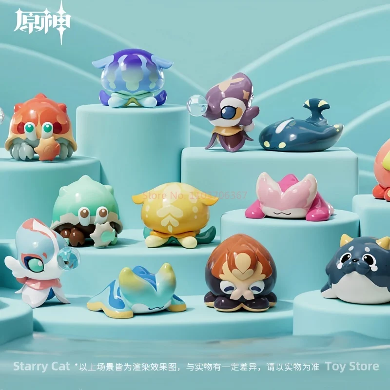 Mihoyo Genshin Impact Fontain Series Fantasy Creature Mini Blind Bag Toy Collection Cute Figurine Toy Kid Birthday Gift In Stock