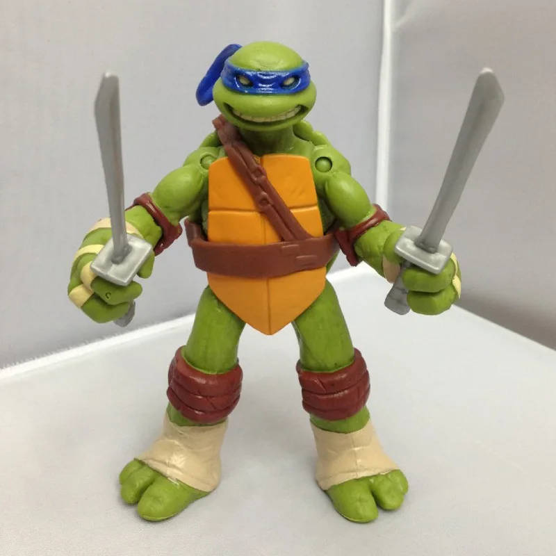 4pcs/set Teenage Mutant Ninja Turtle Raph Mikey Donatello Anime TMNT Ornaments Joint Movable Leonardo Figures Model Gift Toys