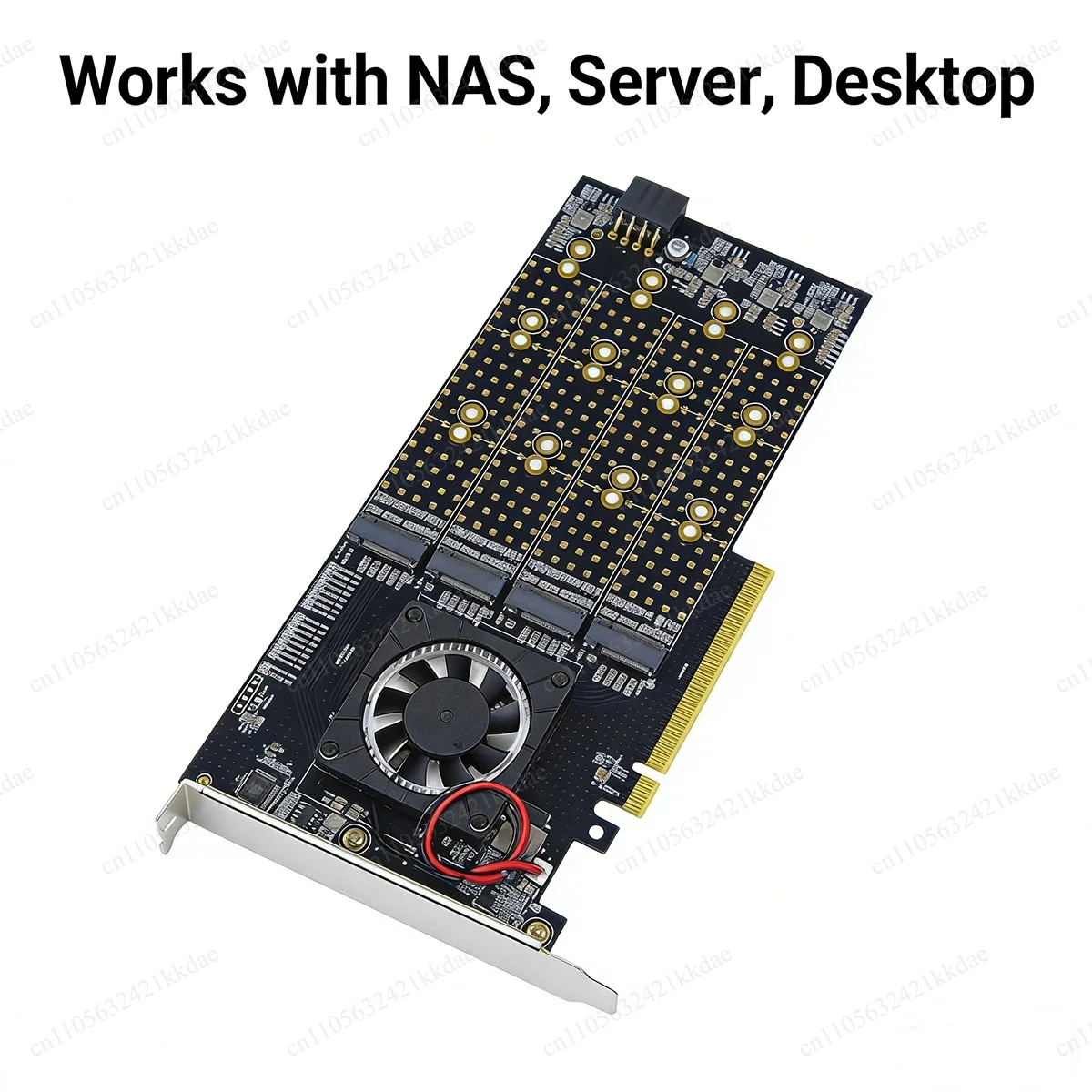 With PCIe Bifurcation PEX8749 8*M.2 NVMe to PCIe 3.0 X16 Expansion Card Adapter for NAS server, Support 22110/2280/2260/2242