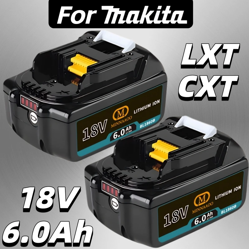

Original For Makita 18v Battery 6Ah Rechargeable Lithium, Fast Charging Compatible with BL1850 BL1860 BL1830 BL1815 bl1840