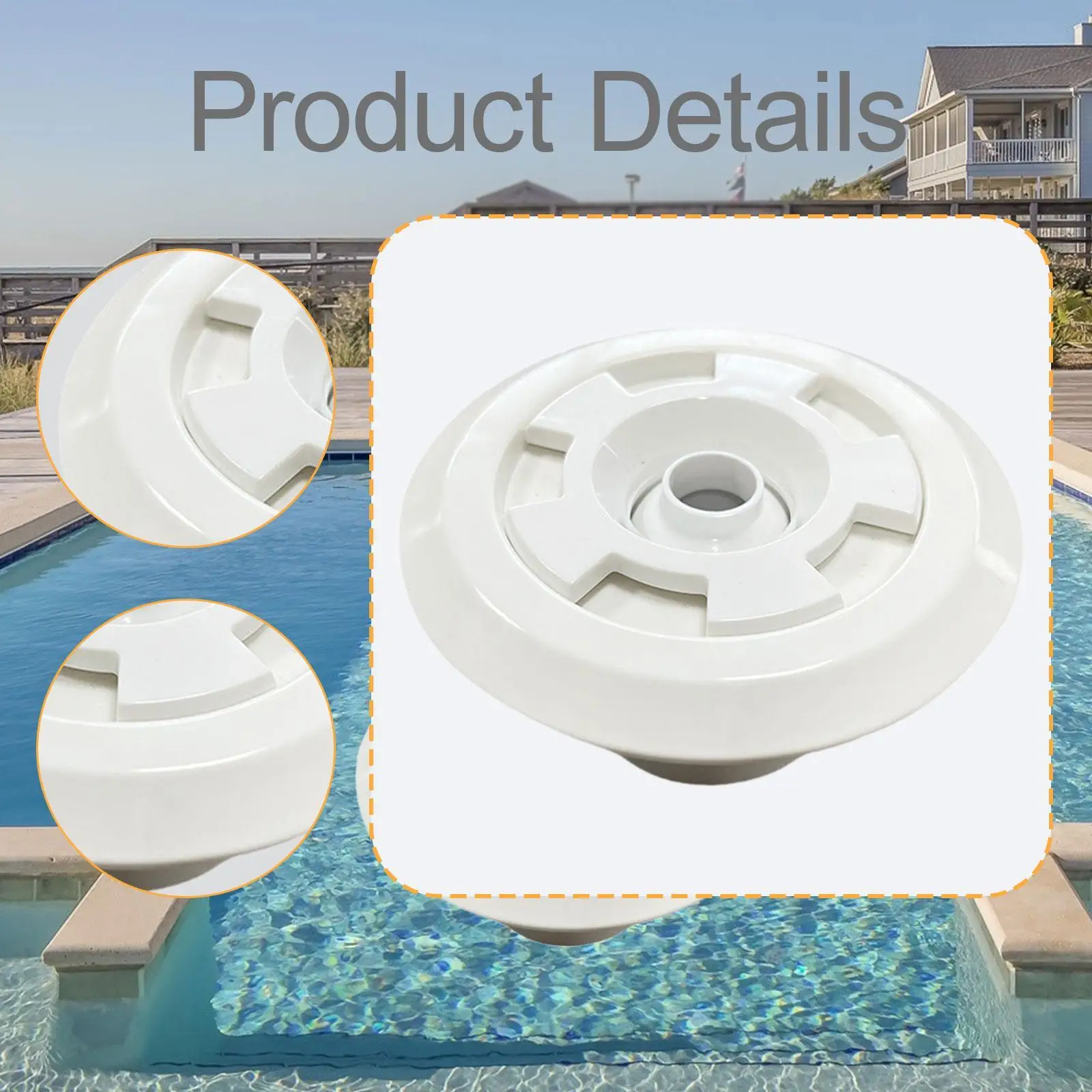 Swimming Pool Main Drain 360 Rotatable Wall Return Jet Nozzle Spa Massage Outlet Efficient Water Outlet for Pools