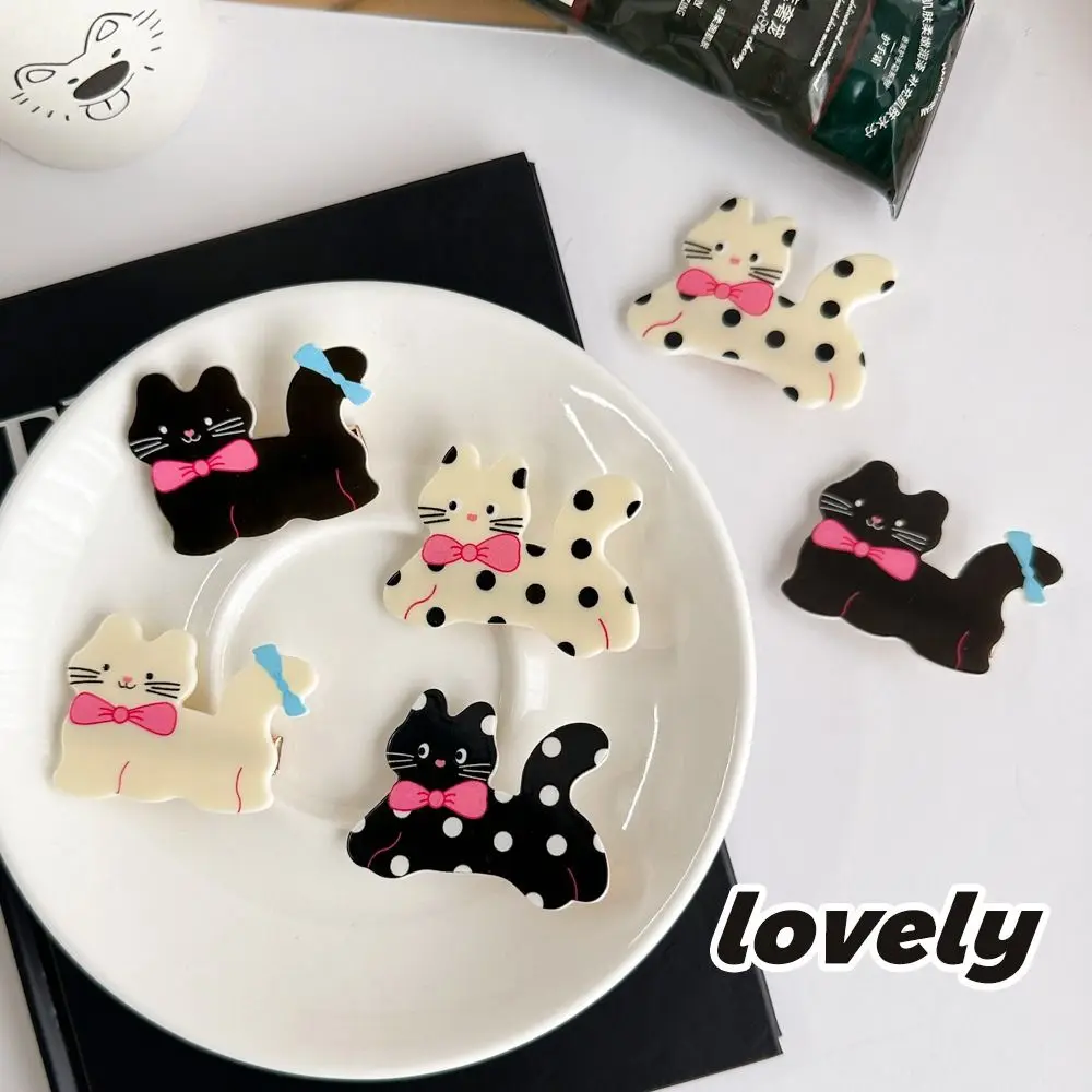 Funny Cartoon Cat Hair Clip Acrylic Korean Style Cartoon Hair Clip Headwear Animal Acrylic Bang Clip Party