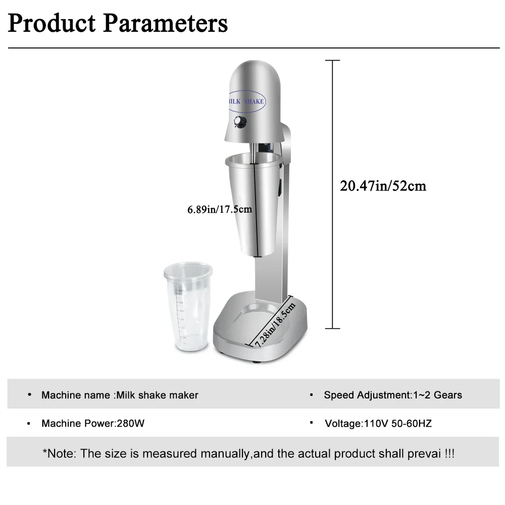 ミルクシェイク撹拌機電動ミルクフォームシェーカーコールド/ホットドリンクミキサーブレンダーステンレス鋼バブルティースムージーメーカー