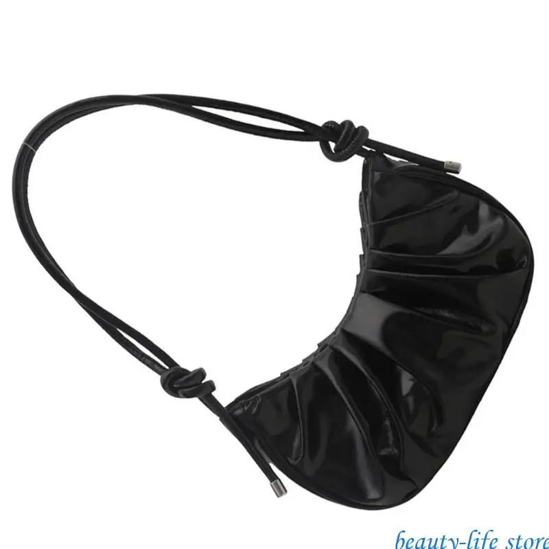 

Large Capacity Armpit Bag for Women Handbag Trendy Shoulder Bag Pleated Clouds Bag Underarm Bag PU Leather Crossbody Bag 517D