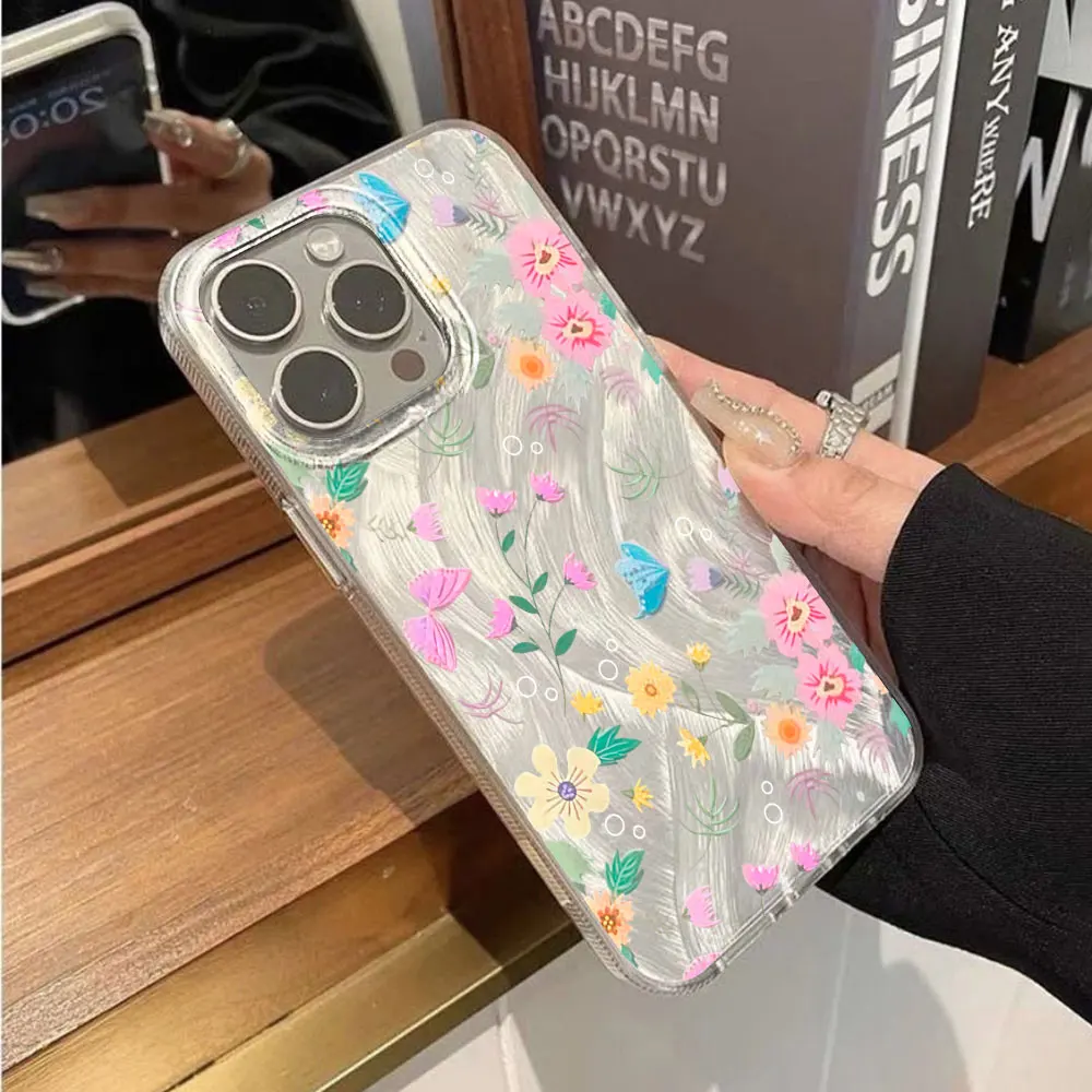 Vintage Boho Flower Case For Samsung Galaxy S26 S25 Ultra Plus S24 S23 FE S22 A35 A54 A33 A55 A26 A34 A56 IMD Anti-drop Cover